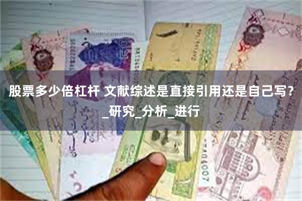 股票多少倍杠杆 文献综述是直接引用还是自己写？_研究_分析_进行