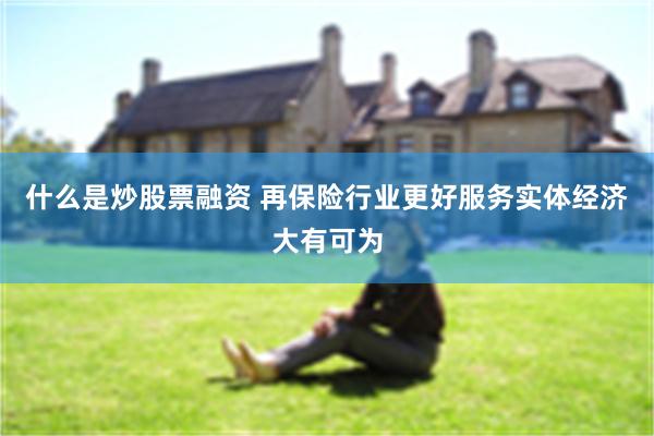 什么是炒股票融资 再保险行业更好服务实体经济大有可为