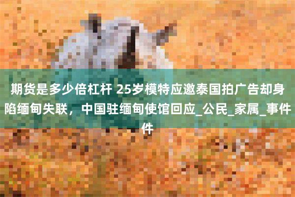 期货是多少倍杠杆 25岁模特应邀泰国拍广告却身陷缅甸失联，中国驻缅甸使馆回应_公民_家属_事件