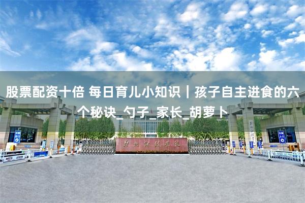 股票配资十倍 每日育儿小知识｜孩子自主进食的六个秘诀_勺子_家长_胡萝卜